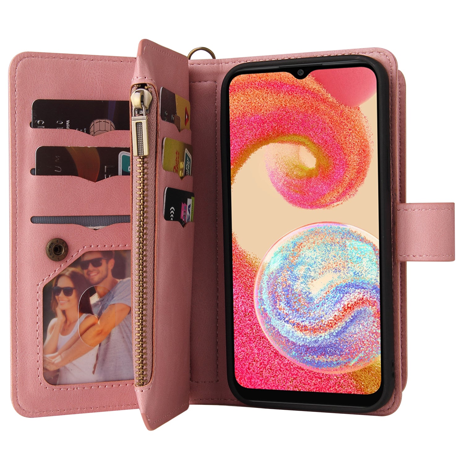 For Samsung Galaxy A04e 4G / F04 4G / M04 4G Phone Case KT Multi-Functional Series-2 Multiple Card Slots Leather Wallet Cover For Samsung Galaxy A04e 4G / F04 4G / M04 4G Phone Case KT Multi-Functional Series-2 Multiple Card Slots Leather Wallet Cover